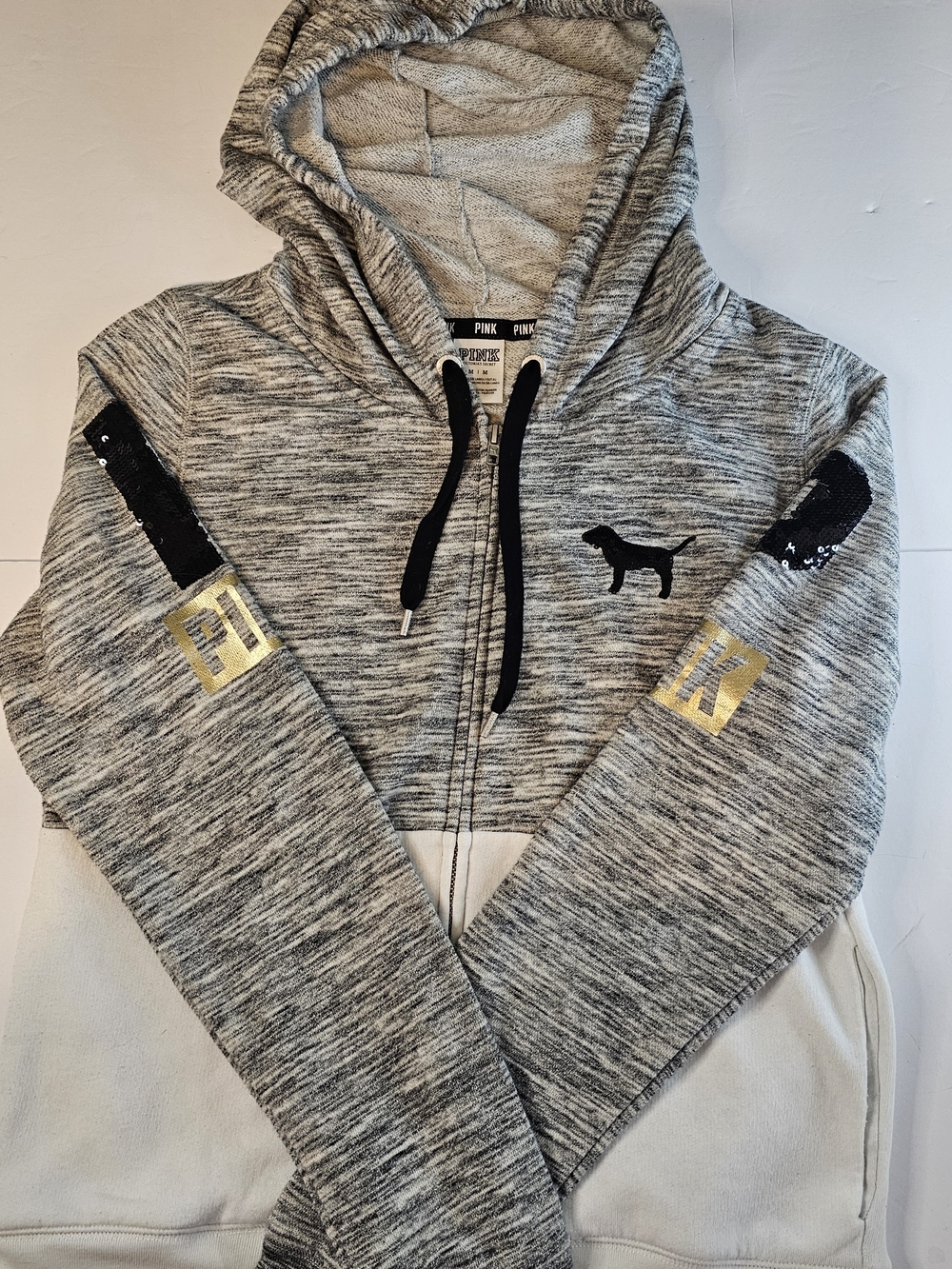 Victoria Secrets Vintage Limited Edition Pink Bling Perfect Full Zip Hoodie